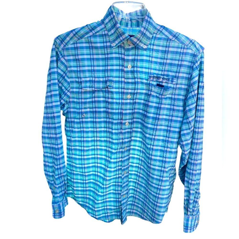 Vineyard Vines Harbor shirt men’s size small/logo/fishing/lightweight/LS/button